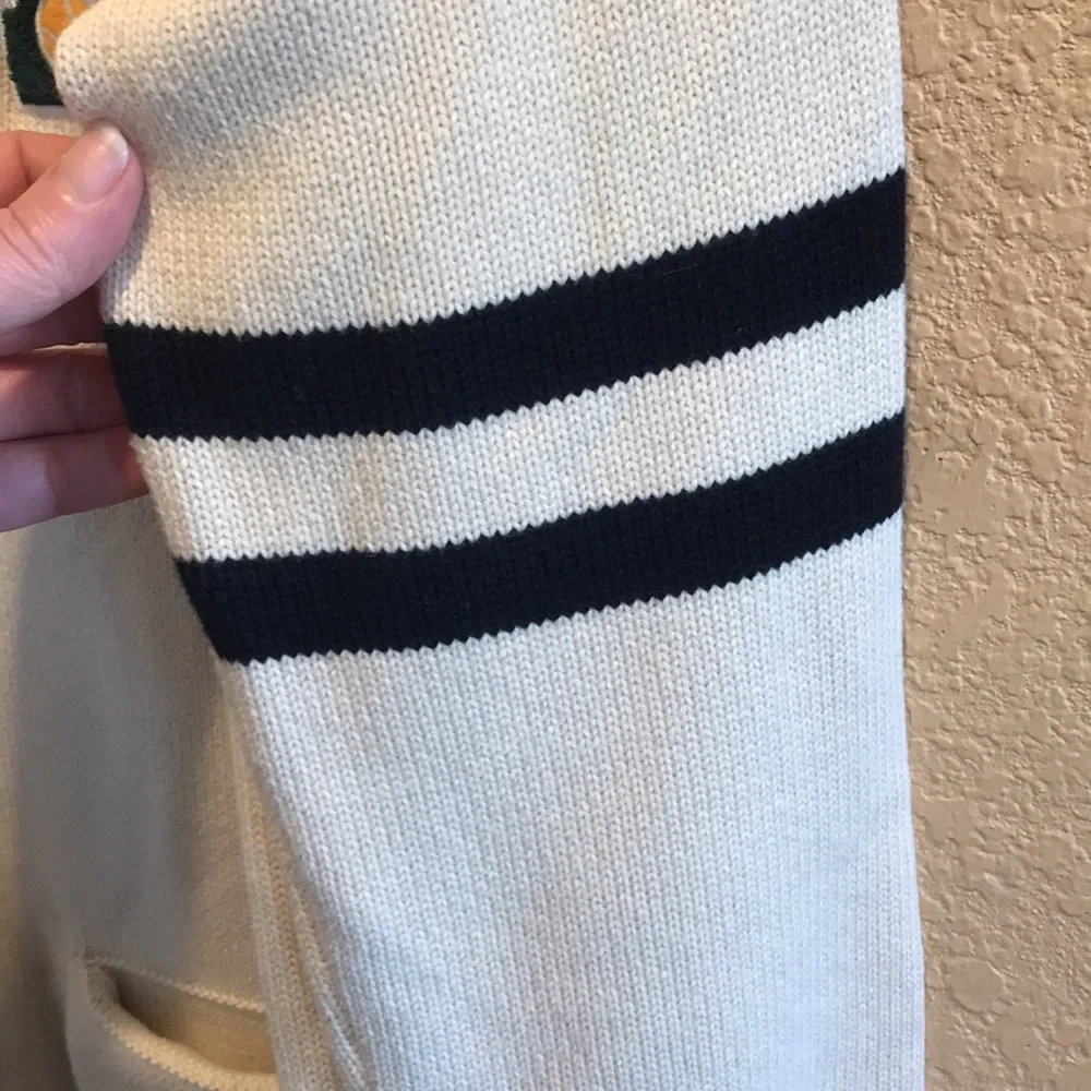 Lacoste Cream Cardigan with Black Accents - Picture 8 of 16
